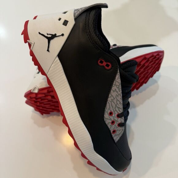 Nike Air Jordan ADG 2 Men's Sz 7.5 Golf Shoes Black/White /Red CT7812-001 - Picture 4 of 9